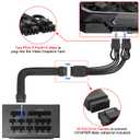 12VHPWR Cable Extension, 16 Pin(12+4) Female to Dual PCIe 8 Pin(6+2) Male GPU, PSU Conversion Cable for Power Supply 6.8 in(17cm)