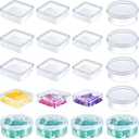 20 Pcs Clear Board Game Tokens Storage Containers Trays Clear Plastic Beads Storage Containers Box Assorted Sizes Storage Boxes Game Components with Lids Pieces, Dice, Tokens, Beads