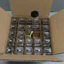 24 Glass Spice Jars with 576 Labels-Spice Jars with Black Metal Caps, 4oz Empty Square Spice Containers with Shaker Lids, Funnel, Pen, Seasoning Bottles for Spice Rack, Drawer, Cabinet