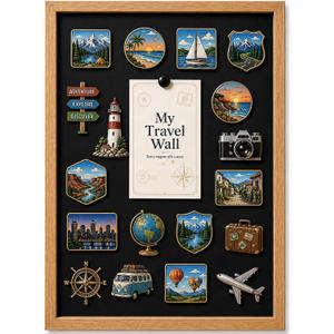 Framed Travel Magnet Board: Turn 30 Magnets Into 1 Memory Wall