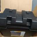 Camco Heavy Duty Battery Box with Straps and Hardware - Group 24 |Safely Stores RV, Automotive, and Marine Batteries |Durable Anti-Corrosion Material | Measures 7-1/4" x 10-3/4" x 8"