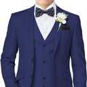 Boys Suit Kids Formal Suits for Boys Wedding Easter Outfits Dress Blazer Vest Pants Bowtie Set (12, Navy)