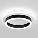 Round Modern LED Flush Mount Ceiling Lamp, 24W LED Light Fixture, Black Small Hallway Ceiling Light for Dining Room, Bedroom, Kitchen, Bathroom, Entryway Lighting (Cool White, 6000K)