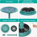 AISITIN 28 Inch Bird Bath with 3.5W Solar Fountain for Outside, Polyresin Pedestal Bird Baths for Outdoor Garden Courtyard Decoration, Weather-Resistant Birdbaths with 20" Bowl & 8 Nozzles, Green