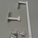 White Paper Towel Holder Under Cabinet, Self Adhesive or Wall Mounted SUS304 Stainless Steel Paper Towel Holder for Kitchen, Bathroom, Farmhouse, Barbecue and Laundry (White)