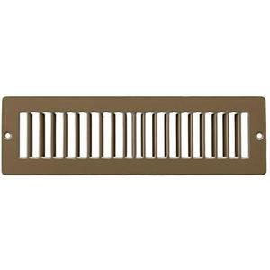 HVAC Premium 12" x 2" Toe Space Grille - HVAC Vent Cover [Outer Dimensions: 13.5 X 3.5] - Brown