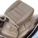 NLQR Tan Driver & Passenger Side Bottom & Top Lean Back Replacement Leather Seat Covers & Driver Side Foam Cushion fit for Ford F250 F350 F450 F550 Lariat 2002-2007 fit for Ford Excursion 2002-2005
