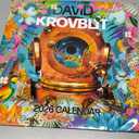 Wall Calendar 2026, David Krovblit Art, 12 Months, Large Grid Design Featuring 12 Artworks