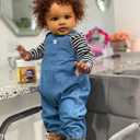 Anano Giant 26" Black Biracial Reborn Baby Boy Doll - Realistic Reborn Toddler Dolls with Dark Skin, Curly Rooted Hair Silicone Babies Best Gift for Kids 3+ (Classic)