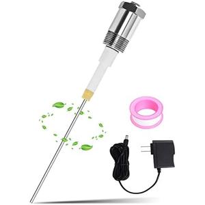 Podoy Powered Anode Rod for Hot Water Heater Stops Corrosion and Eliminates Rotten Egg Smell 30-80 Gallon Water Tank, Titanium Electric Anode Rod Replacement Universal 9.4"