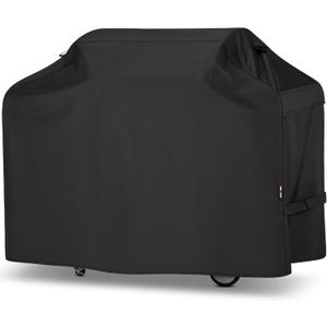 Unicook 82 Inch Grill Cover for Outdoor Grill, Oversized BBQ Cover with Side Handles and Air Vents, Heavy Duty Waterproof Fade Resistant, Compatible with Weber Charbroil Nexgrill Kenmore BBQs (Black)