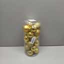 24ct Gold Christmas Ball - 2.36 Inch Shatterproof Christmas Tree Decoration Ornaments Hanging Ball for Xmas Tree, Holiday, Wedding, Party