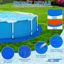 15 Ft Pool Liner Pad for Round Above Ground Pools, Thickened Pool Mat Tarp for Under Pool, Dual-Color Pool Ground Pad Cloth Floor Mat for Pool Bottom, Puncture Protection & Extend Liner Life