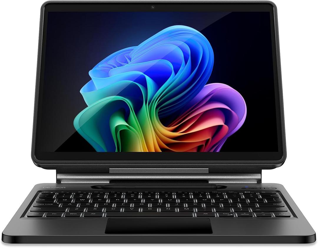Dexnor for Microsoft Surface Pro 11/9 Case with Keyboard Magic-Style Keyboard Case with Detachable Magnetic Case & Floating Cantilever Stand & Trackpad & Dual Bluetooth & Backlit & Pen Holder
