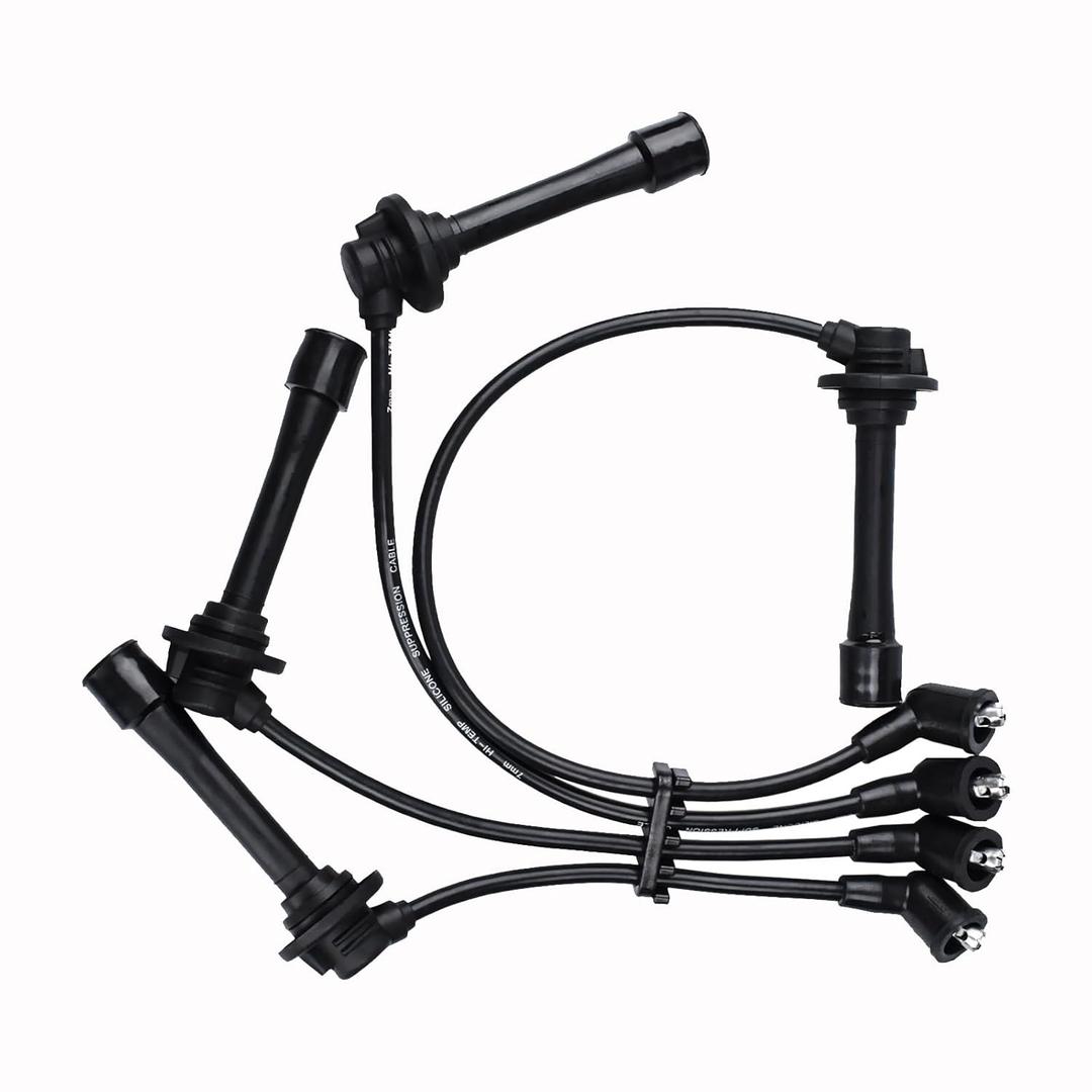 Set of 4 PCS Spark Plugs Wire Set 9160 0000-18-121A RCRC-ZE21 671-4220 Compatible with 1990-2000 Mazda Miata L4 1.8L