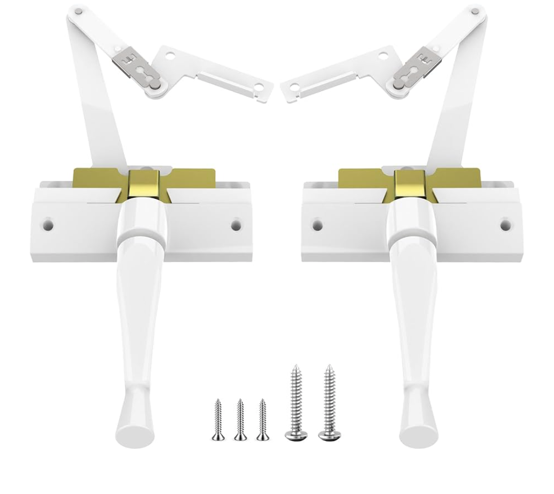 Split Arm Operator with Handle, Left and Right Hand Options, Compatible with Andersen A Series and 400 Series Perma-Shield Casement Windows from 1982 to 1995 White