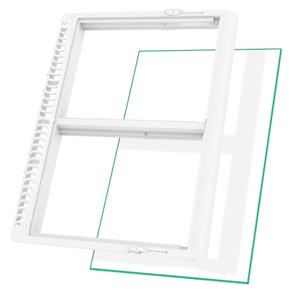 UPGRADED 240364787 Refrigerator Crisper Drawer Cover with 240350608 Crisper Glass Replacement Compatible with Frigidaire kenmore Refrigerator Drawer Replacement, Fridge Crisper Pan Drawer Cover