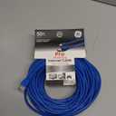 GE Cat6 Ethernet Cable, 50ft Ethernet Cable, Up to 1Gbps, Rated 250 Mhz, UTP, for High Speed Internet Devices, Streaming Devices, Routers, RJ45 Connectors, for Home or Office, Blue, 70330