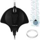 Carefree Fish Aquarium 1.5W Mini Air Pump with 3Ft Tube and Tiny Air Stone Quiet Bubbler Small Oxygen Pump Aerator Kit for 0.5-15 Gallon Fish Tank (Black)