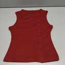 SUUKSESS Women Button Down Tank Top Sleeveless Summer Casual Vest Business Work Fitted Shirt, Size XS