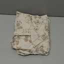 jinchan Ruffled Floral Valance Curtain Shabbychic Linen Window Valance 18 Inch Farmhouse Rustic Window Treatment for Kitchen Bedroom Living Room Rod Pocket 1 Panel Taupe on Linen