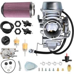 Carburetor Carb Kit Replacement for Polaris Sportsman 500 Carburetor 500 HO 4X4 2001-2005 2010-2012 Scrambler 500 4x4 1997-2009 w/Air Filter Fuel Pump Kit, Replace 3131557 3131453