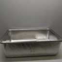 Ptlom Stainless Steel Litter Box with Lid, Leak-Proof Metal Cat Litter Box