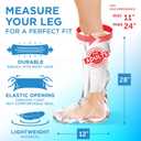 100% Waterproof Cast Covers for Shower Leg - 2pk - Tight Seal - Reusable Adult Half Leg Cast Protectors - Knee, Ankle, Foot - After Surgery Bandage and Dressing Cast Bag for Wounds and Burns