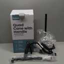 PELEGON Quad Cane (300LB) - Adjustable Walking Cane with A Large 4 Pronged Base for Extra Balance & Stability, Walking Canes for Seniors, Walking Cane for Men & Women, Walking Sticks