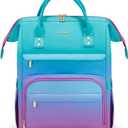 LOVEVOOK Gradient Laptop Backpack for Women,17.3 Inch Work Computer Bakcpack Purse Laptop Bag With Anti-Theft Pocket,Waterproof Carry on Teacher College Backpack for Travel,Green-Red