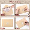 2 x 20 Set Christmas Official Letter Set Letter from Santa Claus Includes Envelope and Stickers Personalized for Kids from Santa Xmas Party Favors Gifts Kits Xmas Greetings Cards(Brown,Vintage)