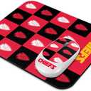 SOAR NFL Wireless Mouse and Mouse Pad- Checkered (Kansas City Chiefs)