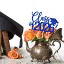 Glittery Class of 2026 Cake Topper, Congrats Grad, Congrats 2026, Congratulations 2026, High School/College Graduation Party Decorations Blue