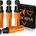 SAN HIMA Automatic Tire Deflator Kit 10-30 PSI, Auto-Stop Tire Deflator Valve Adjustable, Screw-on Air Down Tire Tool w/Storage Pouch, Rotate Detach, for Car Trucks RVs UTVs Schrader Tires (Set of 4)