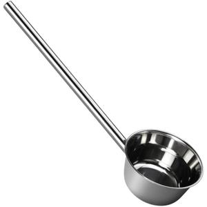 Vaguelly 1pc 12cm Long Handle Water Ladle, Stainless Steel Garden Watering Dipper Large Water Ladle Soup Spoon Oil Spoon Kitchen Ladle