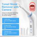 Electronic Tonsil Stone Remover with Camera, Tonsil Stone Removal Kit, 3 Suction Levels, Tonsil Stone Vacuum, Oral Care for Mouth Health, USB Rechargeable