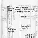 Kolder Salad Dressing Mixer Bottle with 8 Classic Light Recipes, Glass, 13-Ounce Capacity