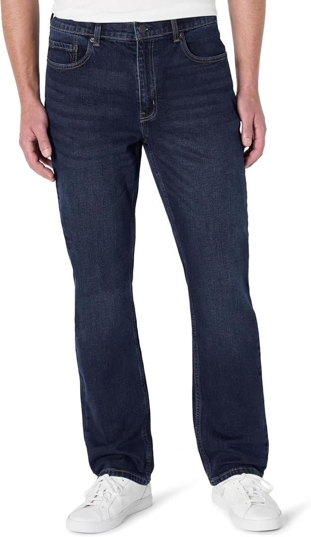 Amazon Essentials Men's Low Stretch Straight-Fit Jeans (Blue)