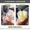 GreenPan Frost Ice Cream Maker & Slushie Machine, Soft Serve, Sorbet, Margaritas, Milkshakes, Frozen Yogurt, No Pre-Freezing, Ready in 15 Mins, 6 Modes, 7 Textures, Self-Cleaning, Family Size, Gray