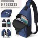Pritent Crossbody Bags for Women Men Trendy Sling Bag Backpack Casual Chest Bag with Convertible Shoulder Strap
