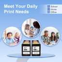 67XL Black Ink Cartridge for HP Ink 67 Replacement HP 67 Black Ink Cartridge HP67 HP67XL Envy 6055e 6000 6455e 6400 6458e DeskJet 2755e 2700 2700e 2752e 2734e 4155e 4100e Printer Ink HP 67 XL