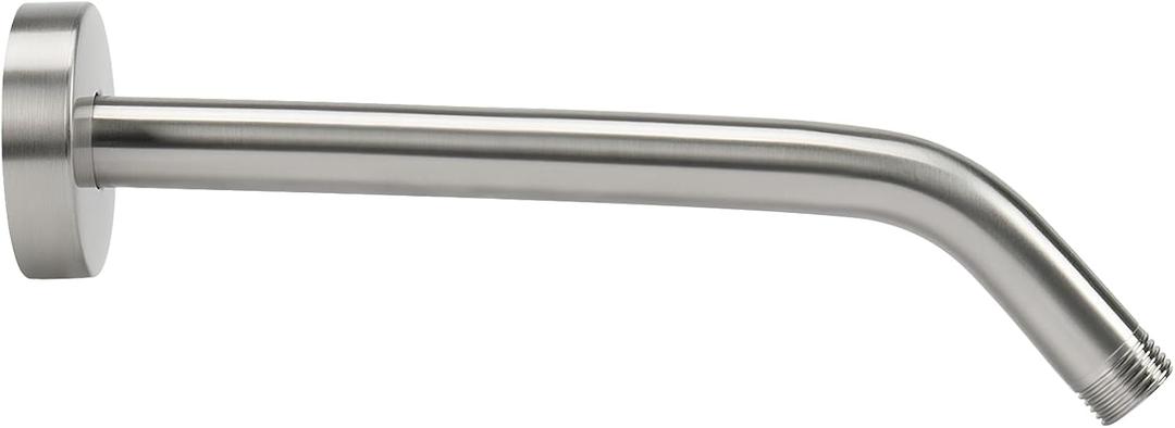 NearMoon Shower Arm with Flange, Made of 304 Stainless Steel Shower Extension Extender Pipe, Wall-Mounted for Fixed Bathroom Showerhead, Never Rust (12 Inch, Brushed Nickel)