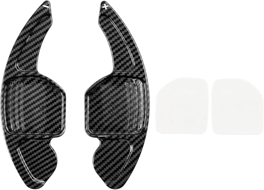 Topteng Steering Wheel Paddle Shifter Extensions for Audi Carbon Fiber Look, ABS Plastic, Fit A3 S3 RS3, A4 S4, A5 S5, A6 S6, A7 S7, A8 S8, Q3 Q5 SQ5 Q7, TT TTS – 2012–2018 Select Models