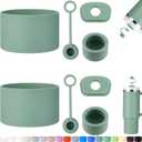 HYZ 8 Piece Accessories for Stanley Cup, Silicone Spill Proof Stopper Set and Protective Boot Including Straw Cover Cap for Stanley H2.0 20oz 30oz 40oz Tumbler, Eucalyptus