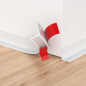 Wall Base Baseboard Molding Trim, Flexible, Self Adhesive, 0.7"(W) ×1.0"(H) Peel and Stick Vinyl Floor Wall Corner Moulding Trim for Garage Bathroom Cabinet Floor Walls, 20 Feet, White