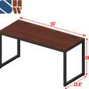 SHW 55-Inch Commercial-Grade Office Computer Desk, Cherry