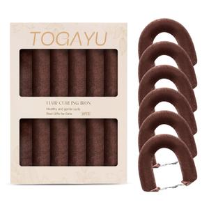 Heatless Curls Overnight Set - Jumbo Overnight Hair Curlers to Sleep In, Soft Velvet Hair Rollers for Women, No Damage Curls Styling Tools 6pcs