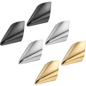 uxcell 6Pcs Metal Shoe Tip Cover, High Heel Toe Caps, Durable Alloy, Gold/Silver/Black, 32mm, Women's Heel Protection