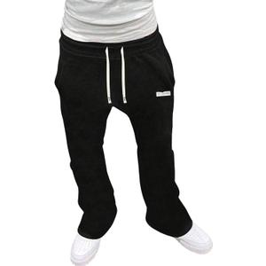 SOLY HUX Men's Drawstring Sweatpants Elastic Waist Baggy Straight Leg Casual Track Pants with Pockets (L)
