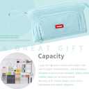 HVOMO Pencil Case Large Capacity Pencil Pouch Handheld Pen Bag Cosmetic Gift for Office School Teen Girl Boy Men Women Adult (Purple)